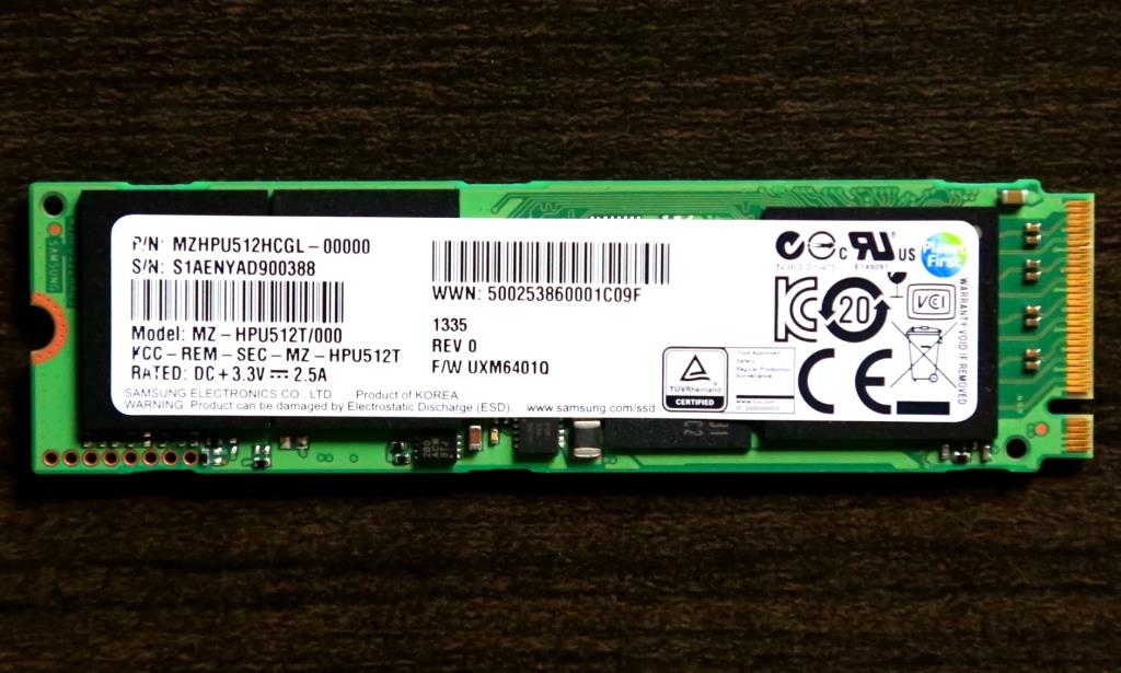 Samsung XP941 M.2 PCIe SSD (512GB)