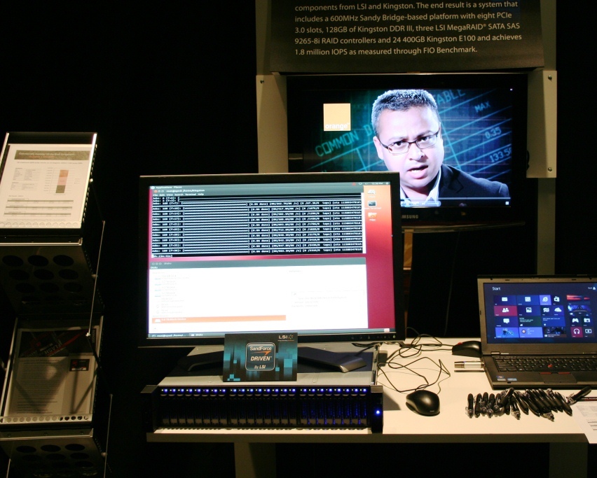 LSI AIS 2012 Kingston Demos Off the Shelf Components Pulling Down 1.8M
