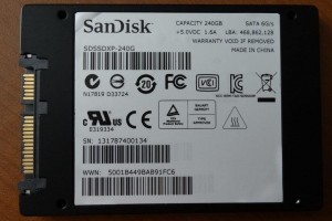 SanDisk Extreme II SSD Back