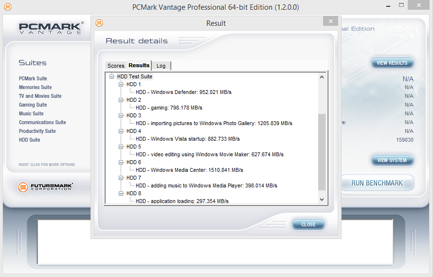 Kingston HyperX Predator M.2 PCIe SSD RAID 0 PCMark Vantage