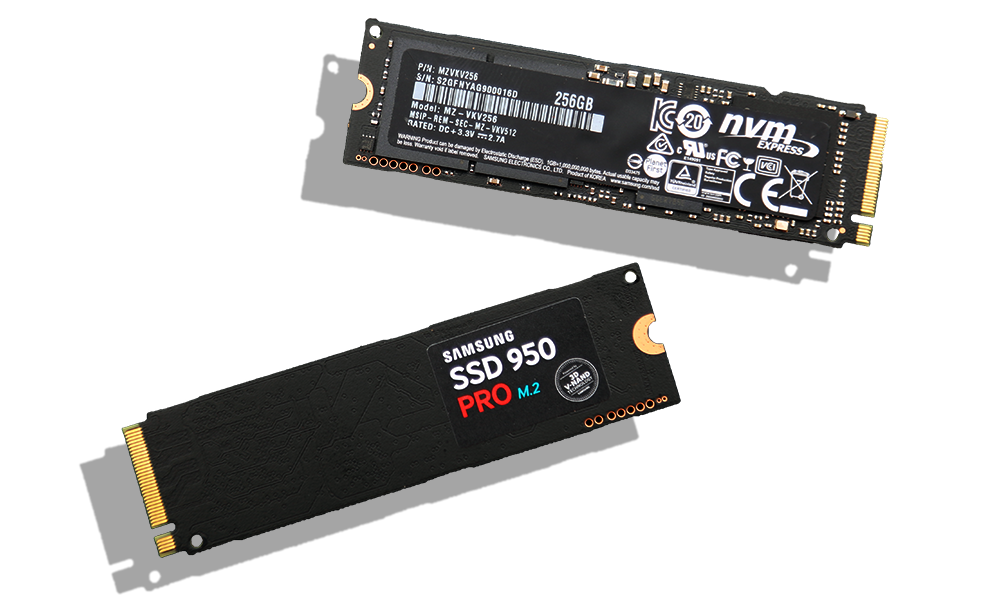 Samsung 950 Pro NVMe M2 SSDE Both Sides