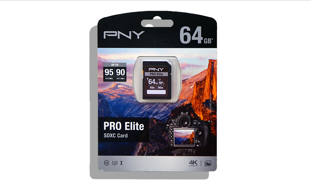 PNY Pro Elite SDXC 64GB SDXC Card Packaging
