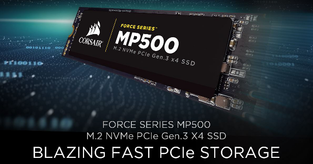 snatch Lure bekvemmelighed Corsair Announces Force Series MP500 M.2 NVMe PCIe SSD