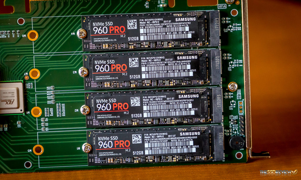 HighPoint SSD7101A1 NVMe RAID Controller Review Samsung and Toshiba