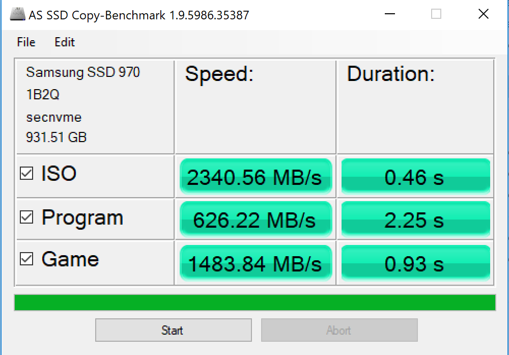 Test SSD Samsung 970 EVO Plus 1 To : HD Tune, page 3