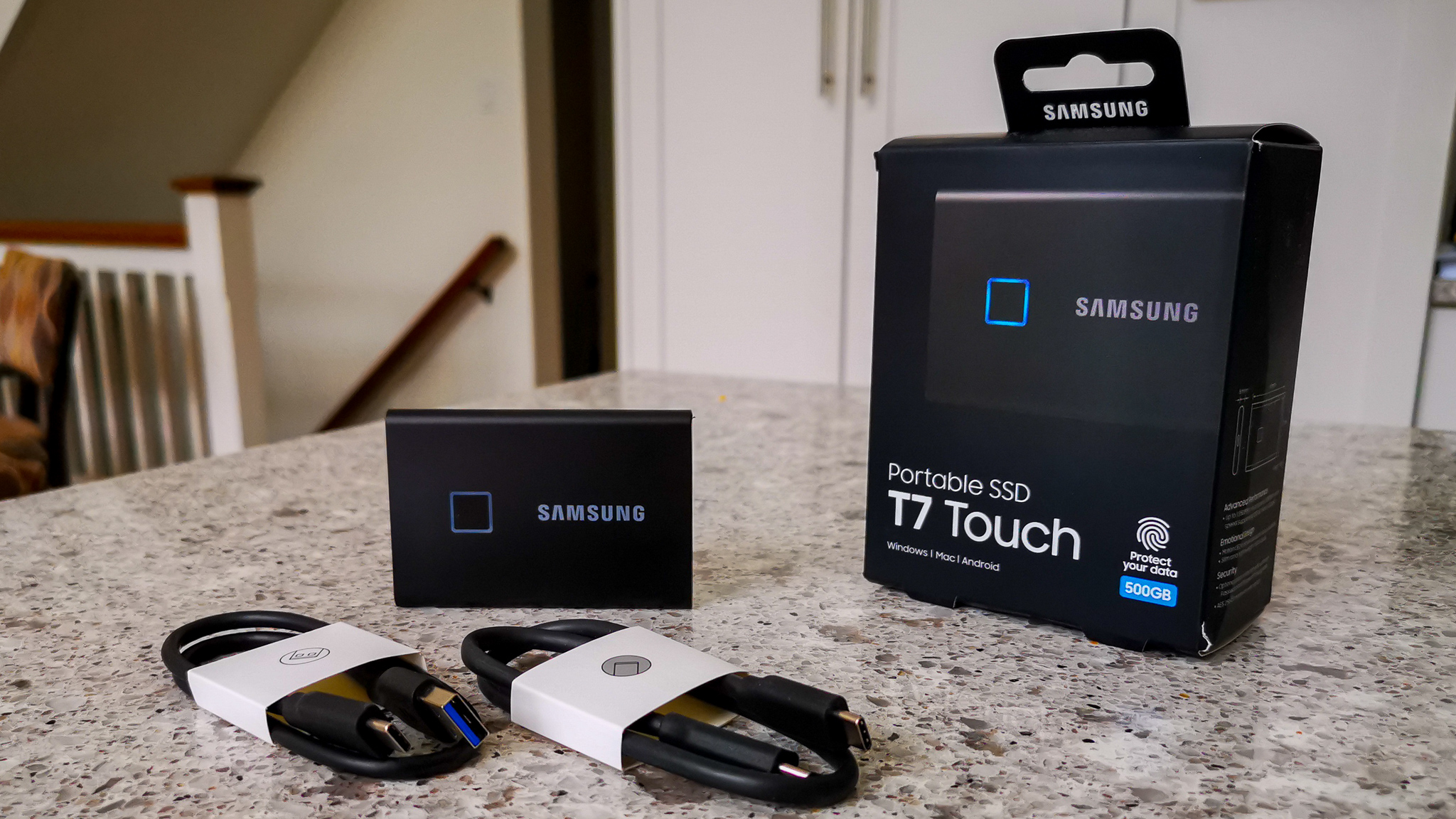 Samsung T7 Touch Portable SSD 500GB 1TB 2TB USB3.2 Fingerprint