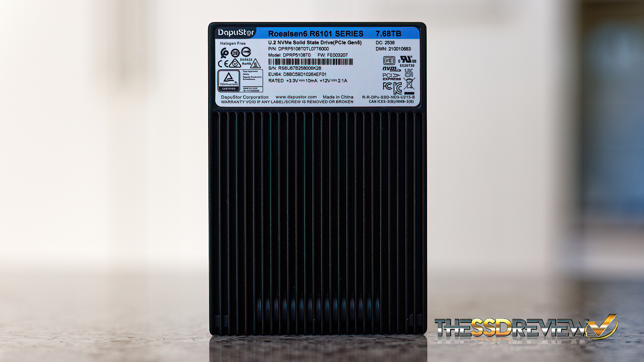 Dapustor Roealsen6 R6101 Gen5 7.68TB U.2 Enterprise SSD